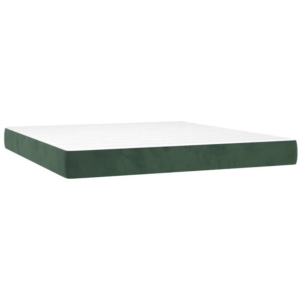 vidaXL Matelas de lit à ressorts ensachés fermeté moyenne 160x220x20 cm velours
