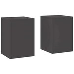 vidaXL Supports pour plantes 2 Pièces Noir 24 x 24 x 35 cm Acier