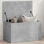 vidaXL Boîte de rangement gris béton 60x35x35 cm bois d'ingénierie