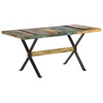 vidaXL Table de salle à manger 160x80x76cm Bois de récupération massif