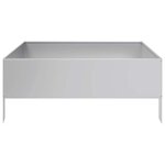 vidaXL Lit surélevé de jardin 100x100x25 cm acier inoxydable