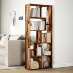 vidaXL Étagère séparatrice de pièce vieux bois 67x25x161 5 cm
