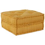 vidaXL Pouf modulaire jaune 70x70x36 tissu