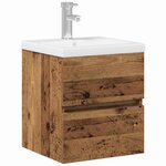 vidaXL Meuble de Lavabo de Salle de Bain Chêne noir 80 x 39 x 62 cm