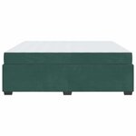 vidaXL Cadre de lit avec matelas Vert foncé 180 x 200 cm Velours