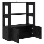 vidaXL Buffet Chêne noir 30 x 80 x 90 cm Bois d'ingénierie