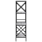 vidaXL Bibliothèque à 4 niveaux sonoma gris 59x35x132 cm