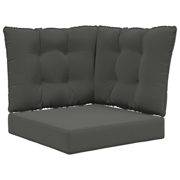 vidaXL Coussin de canapé d'extérieur 3 Pièces Anthracite Polyester