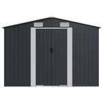 vidaXL Abri de jardin Anthracite 257x990x181 cm Acier galvanisé