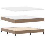 vidaXL Lit Box Spring avec matelas Cappuccino  Super King  en simili cuir