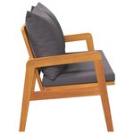 vidaXL Banc de jardin avec coussins 115x65x71 cm Bois d'acacia massif