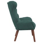 vidaXL fauteuil Vert foncé 69 x 74 x 93 cm Velours