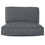 vidaXL Set de coussins de palette 2 pièces Anthracite en tissu Oxford