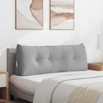 vidaXL Coussin de Dos Gris nuage 120 x 24 x 50 cm tissu