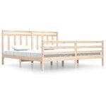 vidaXL Cadre de lit sans matelas 200x200 cm bois massif