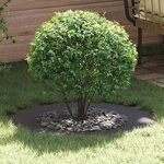 vidaXL Anneau à Arbre Plat   5 Pièces  Noir  Ø50/80 cm  en Acier