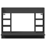 vidaXL Bureau mural noir 105x48x75 cm bois d'ingénierie