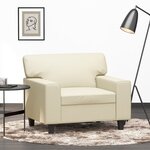 vidaXL Fauteuil Crème 60 cm Similicuir