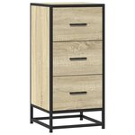 vidaXL Buffet chêne sonoma 35 5x35x76 cm bois d'ingénierie et métal