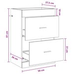 vidaXL Meuble sous lavabo de salle de bain Chêne Sonoma