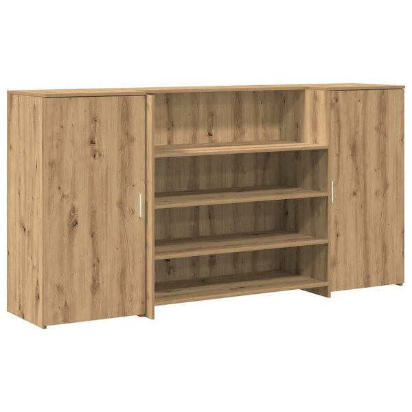 vidaXL Bureau réception chêne artisanal 200x50x103 5cm bois ingénierie