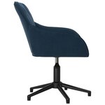 vidaXL Chaises pivotantes à manger lot de 2 Bleu Velours