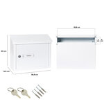 Pack Bouche d'entrée + Boîte aux lettre en acier  V4071  Fente 33 x 4 cm  Blanc