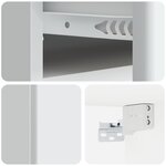vidaXL Cabinet de chevet mural 2 Pièces Blanc 49 x 34 5 x 20 cm