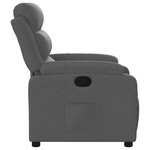 vidaXL Fauteuil inclinable Gris foncé Tissu