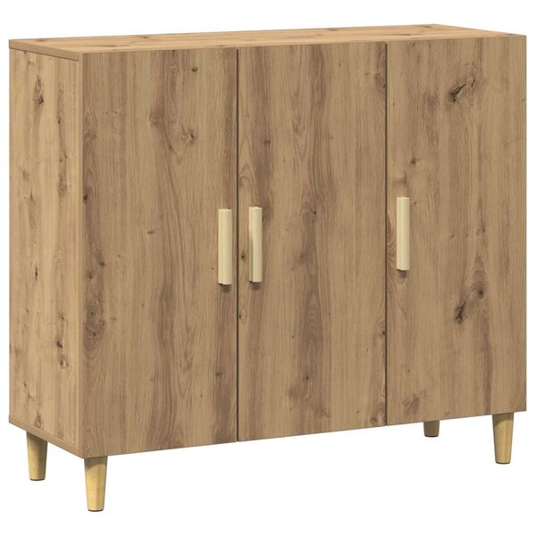 vidaXL Buffet chêne artisanal 90x34x80 cm bois d'ingénierie