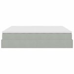 VidaXL Cadre de lit ottoman avec matelas gris clair 180x200 cm velours