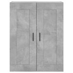 vidaXL Buffet haut Gris béton 69 5x34x180 cm Bois d'ingénierie