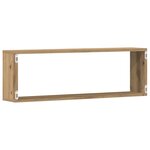 Étagères murales vidaXL en chêne fait main 80x15x26 cm en bois d'ingénierie