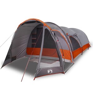 vidaXL Tente familiale tunnel 8 personnes gris imperméable