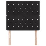 Tête de lit vidaXL avec boutons en cristal  capitonnée  noire  90 cm  velours