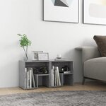 vidaXL Tables de chevet 2 Pièces gris béton 40x30x40 cm bois d'ingénierie