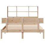 vidaXL Lit bibliothèque sans matelas 150x200 cm bois massif de pin