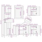 vidaXL Ensemble de meubles de salle de bain 5 Pièces bois manguier massif
