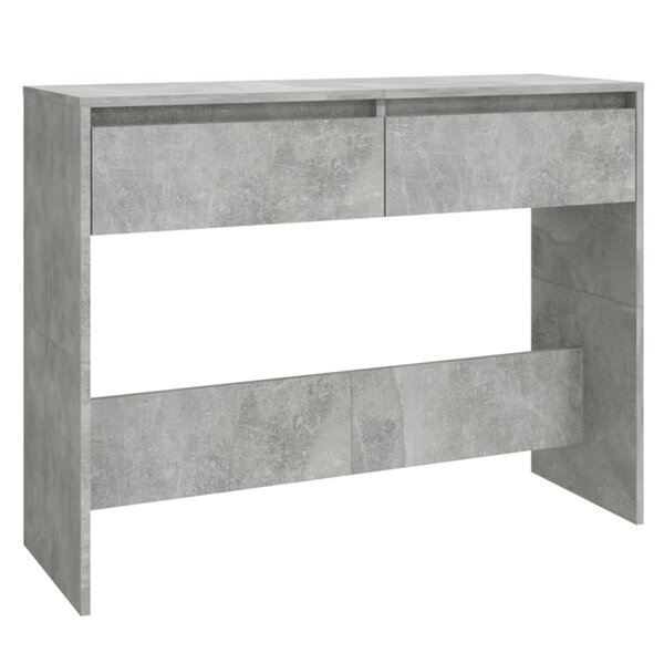 vidaXL Table console gris béton 100x35x76 5 cm bois d'ingénierie