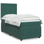 vidaXL Sommier à lattes de lit avec matelas Vert foncé 100x200 cm