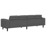 Sofa en tissu avec coussin Gris foncé Tissu en velours côtelé