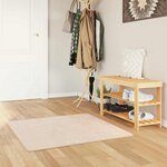 vidaXL Coureur de Tapis MARSA Crème 100 x 100 cm Polyester et PVC
