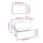 vidaXL Meubles de salle de bain Chêne fumé Bois d'ingénierie