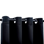 vidaXL Rideaux occultants avec anneaux en métal 2 Pièces Noir 140x225 cm