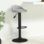 vidaXL Tabouret de bar Gris clair Velours