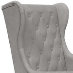 vidaXL Fauteuil Gris clair Velours