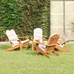 vidaXL Ensemble de salon de jardin Adirondack 5 Pièces bois acacia solide