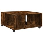 vidaXL Table basse chêne fumé 80x80x40 cm bois d'ingénierie