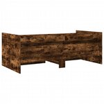 vidaXL Lit de jour et tiroirs chêne fumé 100x200 cm bois d'ingénierie