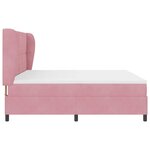 vidaXL Lit à ressorts avec matelas Rose 200 x 200 cm Polyester